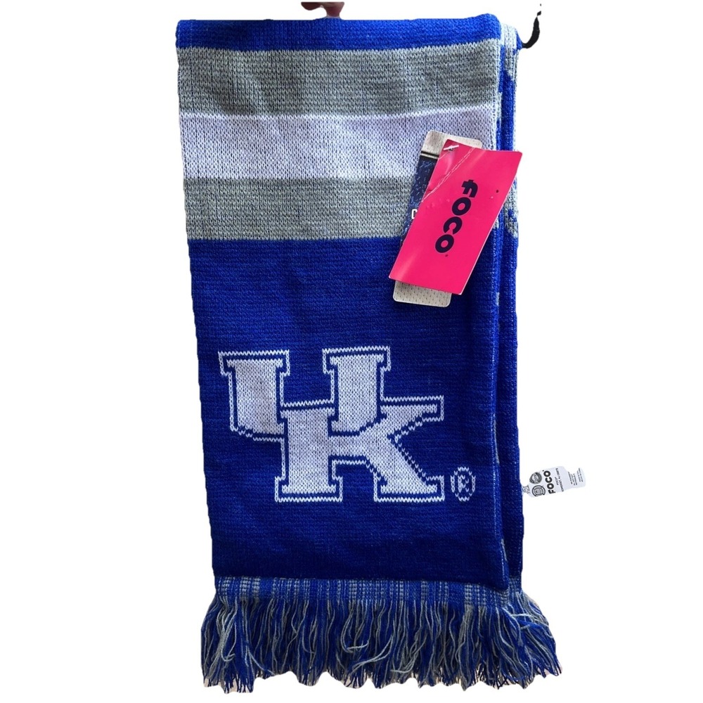 FOCO University of‎ Kentucky UK Wildcats Team Gear Neck Scarf Blue & White-New